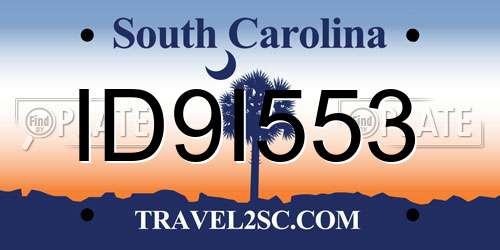 ID9I553 South Carolina License Plate
