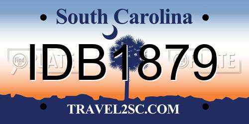 IDB1879 South Carolina License Plate
