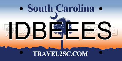 IDBEEES South Carolina License Plate