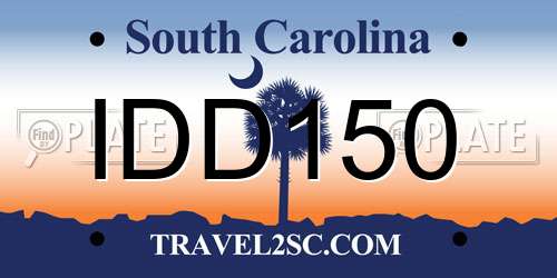 IDD150 South Carolina License Plate