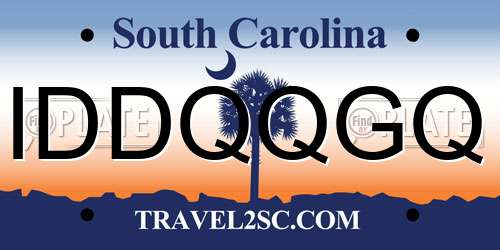 IDDQQGQ South Carolina License Plate