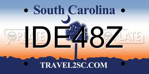 IDE48Z South Carolina License Plate