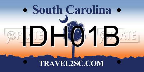IDH01B South Carolina License Plate