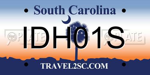 IDH01S South Carolina License Plate