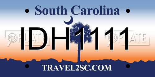 IDH1111 South Carolina License Plate