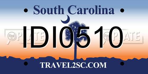IDI0510 South Carolina License Plate