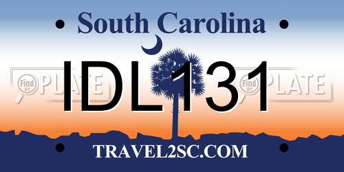 IDL131 South Carolina License Plate