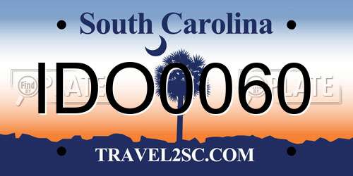 IDO0060 South Carolina License Plate