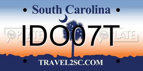 IDO07T South Carolina License Plate