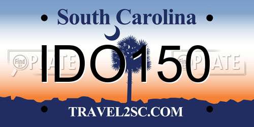 IDO150 South Carolina License Plate