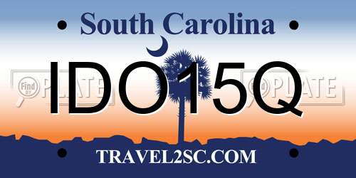 IDO15Q South Carolina License Plate