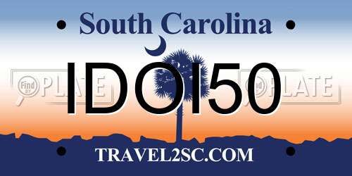 IDOI50 South Carolina License Plate