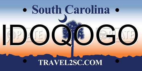 IDOQOGO South Carolina License Plate