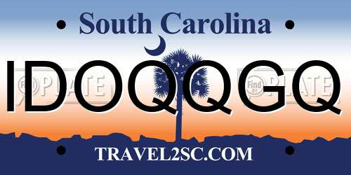IDOQQGQ South Carolina License Plate