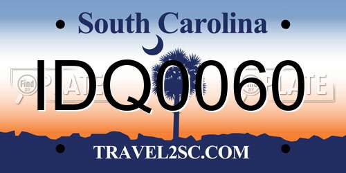 IDQ0060 South Carolina License Plate