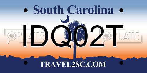 IDQ02T South Carolina License Plate