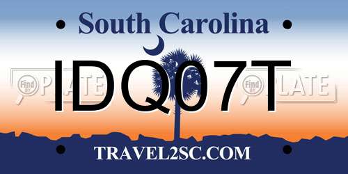 IDQ07T South Carolina License Plate