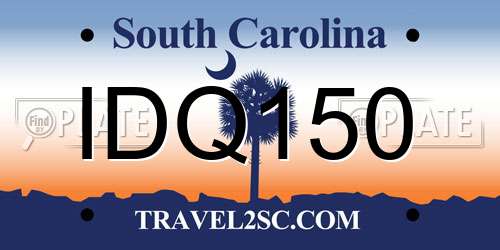 IDQ150 South Carolina License Plate