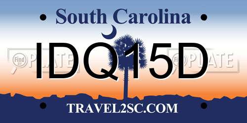 IDQ15D South Carolina License Plate