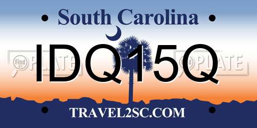 IDQ15Q South Carolina License Plate