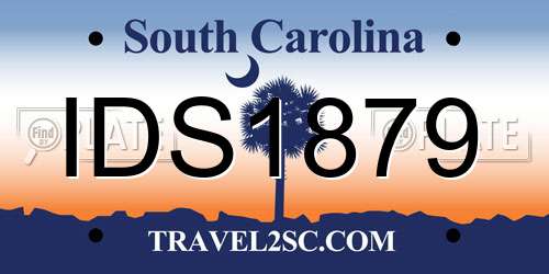 IDS1879 South Carolina License Plate