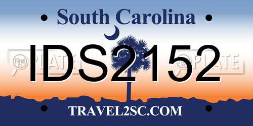 IDS2152 South Carolina License Plate