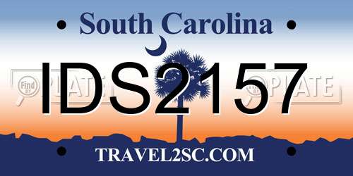 IDS2157 South Carolina License Plate