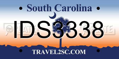 IDS3338 South Carolina License Plate