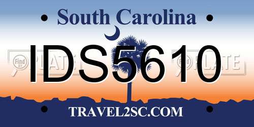 IDS5610 South Carolina License Plate