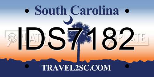 IDS7182 South Carolina License Plate