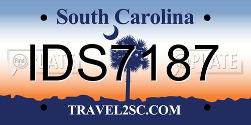 IDS7187 South Carolina License Plate