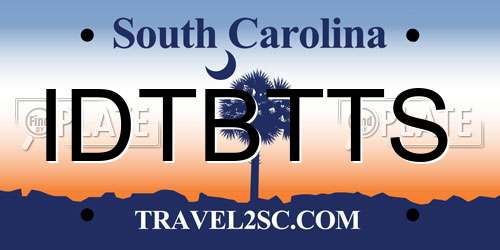 IDTBTTS South Carolina License Plate
