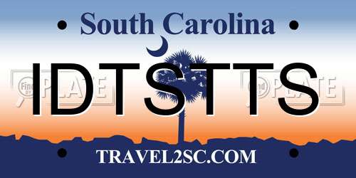 IDTSTTS South Carolina License Plate