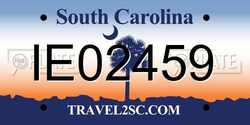 IE02459 South Carolina License Plate