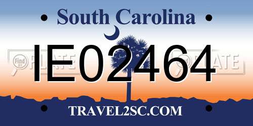 IE02464 South Carolina License Plate