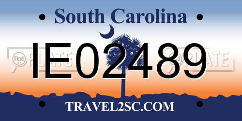 IE02489 South Carolina License Plate