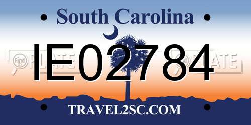 IE02784 South Carolina License Plate