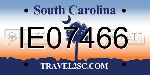 IE07466 South Carolina License Plate