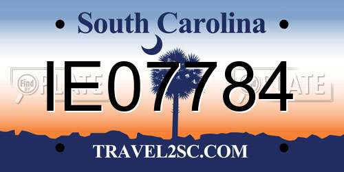 IE07784 South Carolina License Plate