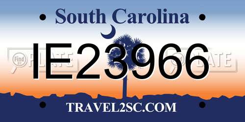 IE23966 South Carolina License Plate