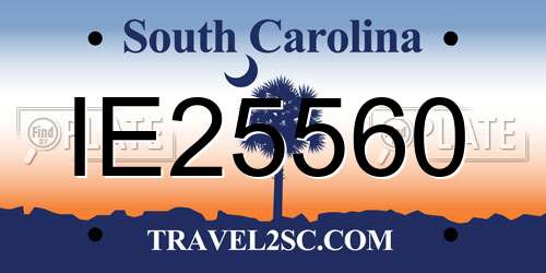 IE25560 South Carolina License Plate
