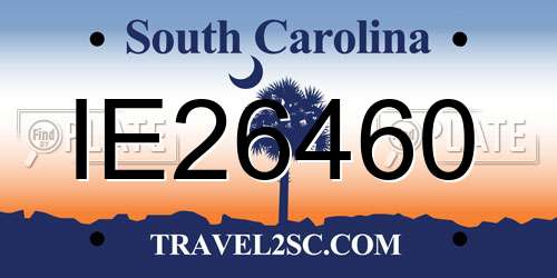 IE26460 South Carolina License Plate