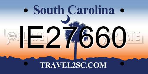 IE27660 South Carolina License Plate