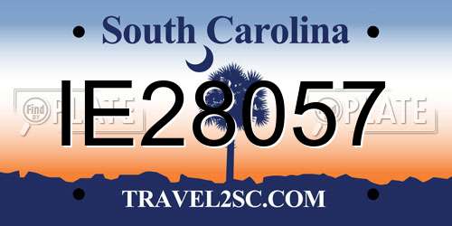 IE28057 South Carolina License Plate