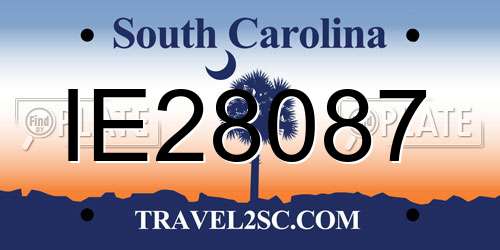 IE28087 South Carolina License Plate
