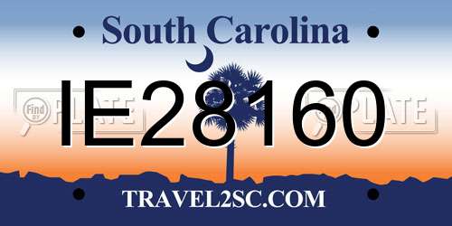IE28160 South Carolina License Plate