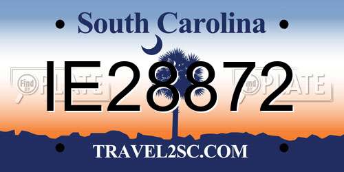 IE28872 South Carolina License Plate