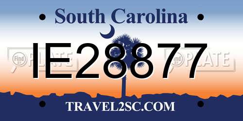 IE28877 South Carolina License Plate