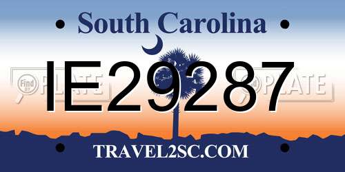 IE29287 South Carolina License Plate