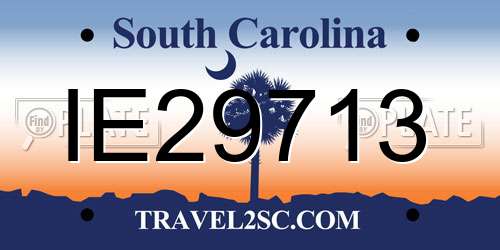 IE29713 South Carolina License Plate